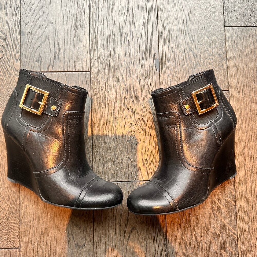 Tory Burch Black Wedges